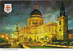 N. 123 C - LONDON - ST. PAUL'S CATHEDRAL BY NIGHT - Ed. CAPITAL SOUVENIRS (London) Ltd. 8 Shorts Gardens WC 2 836 2572/2382 Produced in Israel by Palphot Ltd. - SD - Dim. 14,9x10,4 cm - Col. Manuel Bia (1986)