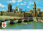 N. 126-C - LONDON - THE HOUSES OF PARLIAMENT AND WESTMINSTER BRIDGE - Ed. CAPITAL SOUVENIRS (London) Ltd. 8 Shorts Gardens WC2 836 2572/2382 Printed by United Artists Ltd. Israel. Published by I.V.P.Ltd. London. - SD - Dim. 14,6x10,5 cm - Col. Manuel Bia (1986)
