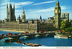 3L3 - The Houses of Parliament and the River Thames, London - Ed. John Hinde (Ireland) - Colour Photo by John Hinde - SD - Dim. 140x94 mm - Col. Carminda Figueiredo