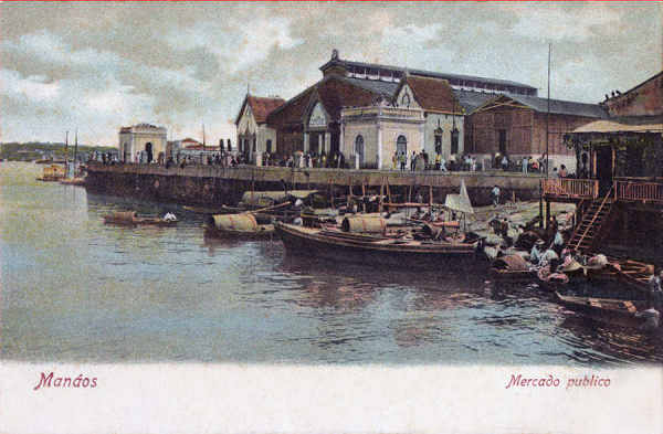 N 3988 - Manos, Mercado Pblico  - Dim. 14x8,9 cm - Edio Photographia Allem, Manos - Col. Amlcar Monge da Silva (cerca de 1900)