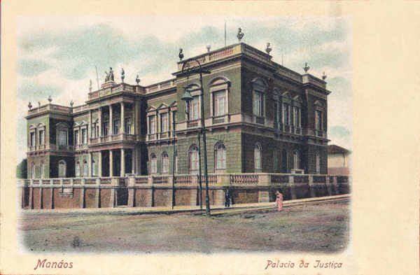 N 3990 - Manos, Palcio da Justia  - Dim. 14x8,9 cm - Edio Photographia Allem, Manos - Col. Amlcar Monge da Silva (cerca de 1900)