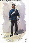 N 173-20 - Oficial da Guarda-fiscal, Cavalaria, 1890 - Aguarela do Cor. Ribeiro Artur - Edio Jornal do Exrcito, 1985 - Dim. 15x10,3 cm - Col. A. Monge da Silva