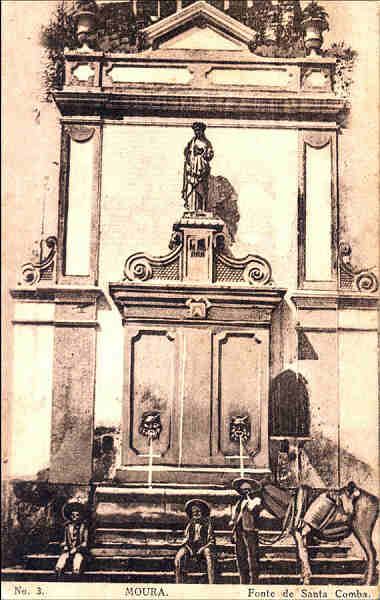 N 3 - MOURA, Fonte de Santa Comba - Edio Andr dos Santos Conceio, Moura (1920) - Dim. 13,6x8,6 cm - Col A Monge da Silva