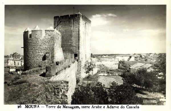 N 26 - MOURA. Torre de Menagem - Coleco Passaporte LOTY, Lisboa - (circulado em 1963) - Dim. 14x9 cm. - Col. A. Monge da Silva