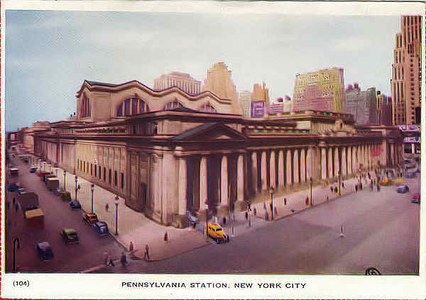N 104 - Pennsylvania Station - Editor FOLKARD-Company of America, New York - Dim. 13,6x10,5 cm - Col. A. Monge da Silva  (cerca de 1950)
