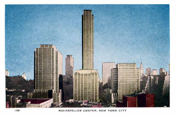 P 109 - New York City; c.1950 - Rockefeller Center (2) - Editor The American News Co, New York - Dim. 15,3x10,2 cm - Col. A. Monge da Silva (cerca de 1950)