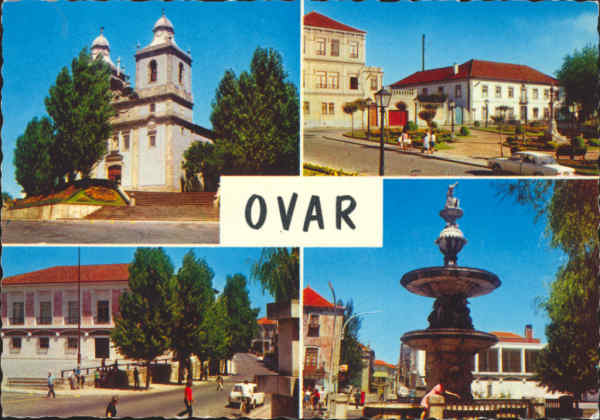 N 821 - OVAR (Portugal) - Aspectos da Vila - Ed. Supecor, Dist. por RAN, R. da Quintinha 70 B, tel. 690.192 - SD - Dim. 147x103 mm - Col. nio Semedo