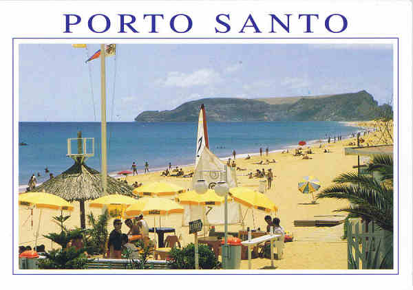 N. 36 PS - PORTO SANTO (Madeira) - Ed. ESCUDO DE OURO Distribuidor: FRANCISCO RIBEIRO-Rua Nova de S. Pedro,27-29 9000 FUNCHAL,Madeira (Tel.223930) Printed in Spain by FISA-Barcelona Fotografias por IMAGEM REAL.Lisboa - SD - Dim. 14,8x10,3 cm - Col. Manuel Bia (1997).