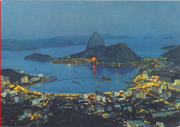 N 101 - Rio de noite - Dim. 15,0x10,5 cm - Editora Grfica Franco Brasileira, Rio - Circulado em 1970 - Col. A. Monge da Silva (1970)