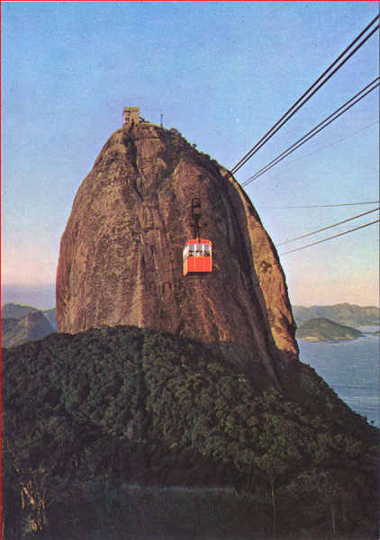 N 184 - Bondinho da Urca-Po de Acar - Dim. 15,0x10,5 cm - Editora Grfica Franco Brasileira, Rio -  Col. A. Monge da Silva (1970)