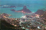 N 46 - Vista nocturna da Baia de Guanabara - Dim. 15x10 cm -  Editor Paran Cart - Usado em 1972 -  Col. A. Monge da Silva (1972)