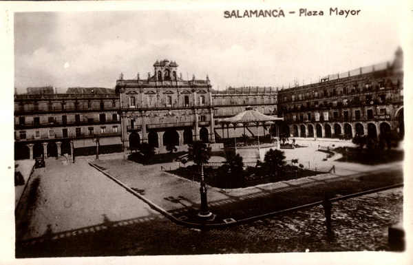 S/N - SALAMANCA-Plaza Mayor - Editor no indicado - S/D - Dimenses: 13,8x8,8 cm. - Col. Carneiro da Silva (Circulado em 30/12/1934)