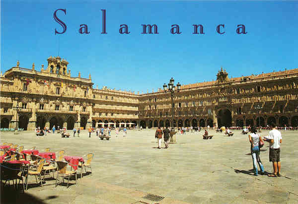 N 166 - Salamanca. Plaza Mayor - Ed. Arribas - Dim. 15x10,3 cm. -  Col. Mrio Silva