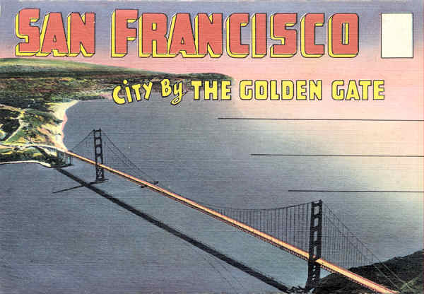 SF00 - San Francisco - Carteiral com 18 postais - Edio annima Fotos de Redwood Empire Assm - Dim. 15,5x10,8 cm - Col. Amlcar Monge da Silva (1940)
