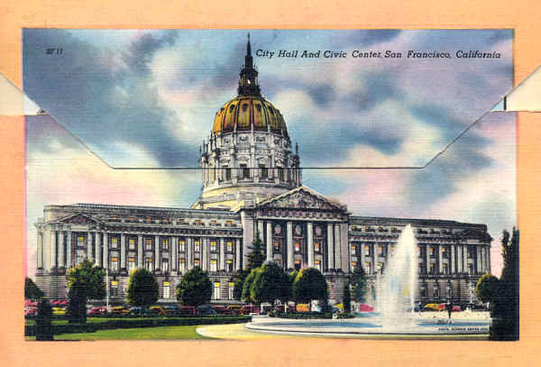 SF00 - San Francisco - Carteiral com 18 postais - Edio annima Fotos de Redwood Empire Assm - Dim. 15,5x10,8 cm - Col. Amlcar Monge da Silva (1940)