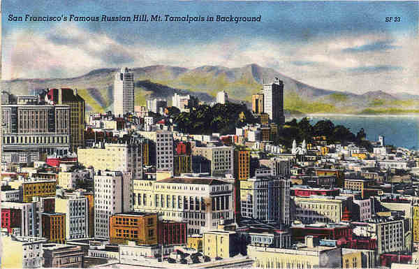 SF23 - San Francisco - Famous Russian Hill - Edio annima Foto de Redwood Empire Assm - Dim. 13,7x8,8 cm - Col. Amlcar Monge da Silva (1940)