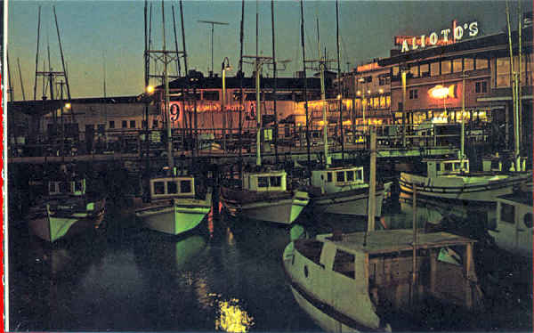 N 5P68802 - San Francisco - Fisherman's Wharf at nigth - Editor Smith Novelty Co, San Francisco - Dim. 14x9 cm - Col. Amlcar Monge da Silva (- Adquirido em 1979)