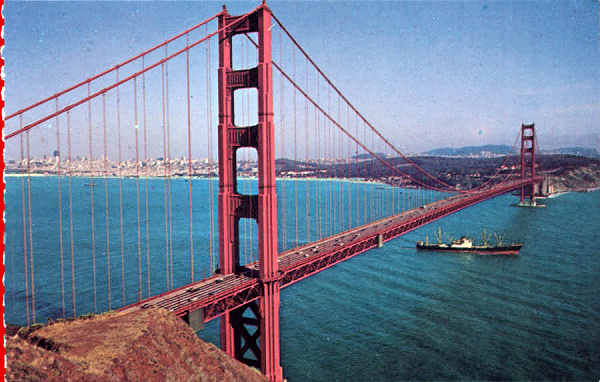 N 5P89048 - San Francisco - Golden Gate Bridge (7) - Editor Smith Novelty Co, San Francisco - Dim. 14x9 cm - Col. Amlcar Monge da Silva (- Adquirido em 1979)