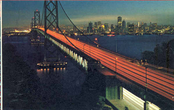 N 5P97159 - San Francisco - Oakland Bay Bridge (4) - Editor Smith Novelty Co, San Francisco - Dim. 14x9 cm - Col. Amlcar Monge da Silva (- Adquirido em 1979)