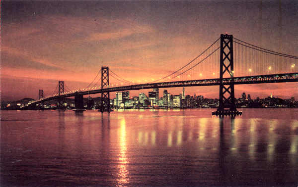 N C29423 - San Francisco - Oakland Bay Bridge (3) - Editor Smith Novelty Co, San Francisco - Dim. 14x9 cm - Col. Amlcar Monge da Silva (- Adquirido em 1979)