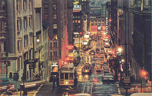 N C29780 - San Francisco - Busy cable cars - Editor Smith Novelty Co, San Francisco - Dim. 14x9 cm - Col. Amlcar Monge da Silva (- Adquirido em 1979)