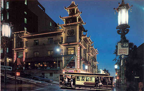 N C29792 - San Francisco - Chinatown after dark - Editor Smith Novelty Co, San Francisco - Dim. 14x9 cm - Col. Amlcar Monge da Silva (- Adquirido em 1979)