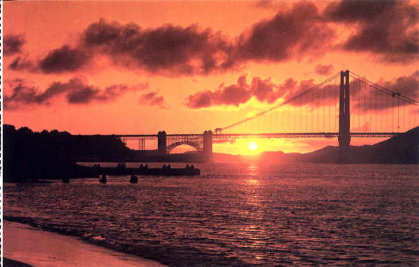 N C32455 - San Francisco - Golden Gate Bridge (4) - Editor Smith Novelty Co, San Francisco - Dim. 14x9 cm - Col. Amlcar Monge da Silva (- Adquirido em 1979)