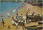 N 7 - S. Tom. Cena de pesca na praia do Pantufo - Ed. A. S. Ribeiro e O. M. Oliveira - 1967 - (Circulado em 1968) - Dim. 15,1x10,5 cm - Col. Joo Ponte