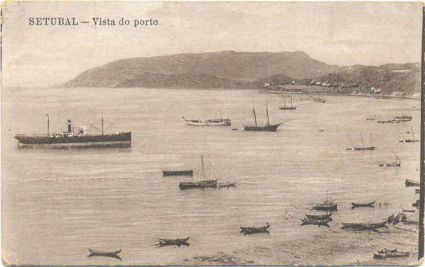 SN - Setbal. Vista do porto - Ed. Alberto Malva - R. da Madalena 28, Lisboa  U.P.Universelle - (Circulado em 1939) - Dim. 8,5x14 cm. - Col. Vieira Pinto