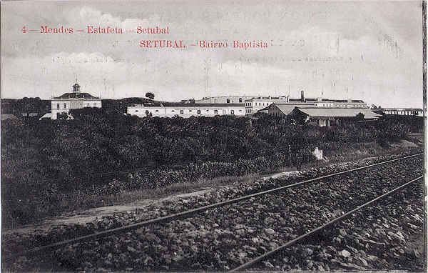 N 4 - Bairro Baptista - Editor "Mendes-Estafeta", Setbal - Dim. 140x89 mm - Col. A. Monge da Silva (anterior a 1910)