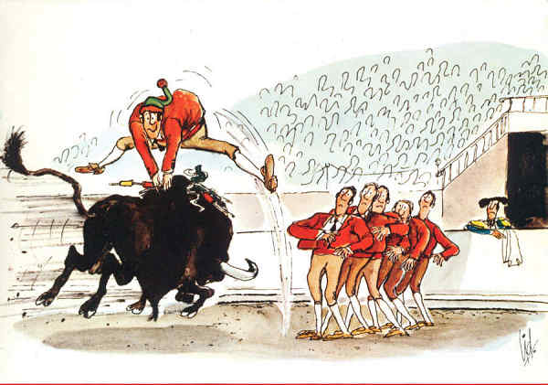 Desenho N 8 - Cartoon de Cid - Editor Postais Cid, 1985 - Dim. 15x10,5 cm - Col. A. Monge da Silva