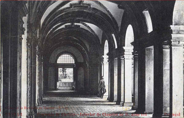 N 49 - Convento de Cristo, Interior do Claustro de D.Joo III - Colleco da Havaneza de Thomar - 14x8,8 cm -  Col. A. Monge da Silva (cerca de 1905)