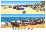 Ref AVR-0080, TORREIRA (MURTOSA), A praia e os pescadores da xvega, Costa de Prata, Aveiro Portugal, Ed. GRAFIPOST, Tel. 214342080, SD, Dim. 150x105 mm, Col. Nela d'Almeida.