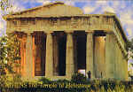 N. 5000 - GRCIA ATENAS - Templo de Hefesto - Ed. Spyridon Spirou * Photo Gallery Aegina T.K 18 010 T.TH 27 Grcia * Tel:22970 26584 Mobil 6944186944 - SD - Dim. 16x11,1 cm - Col. Ftima Bia (2007)
