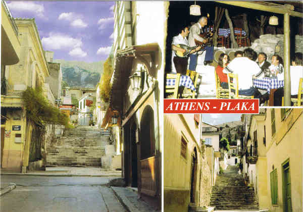 S/N - GRCIA  ATENAS - Plaka, a Cidade Velha - Ed. ELLAS Printed in Greece - SD - Dim. 14,7x10,3 cm - Col. Ftima Bia (2007)