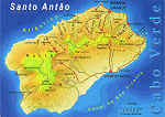 SN - Mapa - SA - Cabo Verde. Ilha de Santo Anto - Ed. Informao Turstica - Lucete Fortes - Mindelo - Cabo Verde - tel +238 2324267 www.bela-vista.net Cartografia: Dr. Pitt Reitmaier - SD - Dim. 14,8x10,5 cm - Col. Manuel Bia (2011)