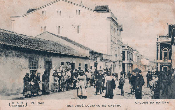 N 542 - Portugal. Caldas da Rainha - Rua Jos Luciano de Castro - Editor M&R Lisboa (Editado 1907) - Dim. 90X140 mm - Col. Miguel Chaby