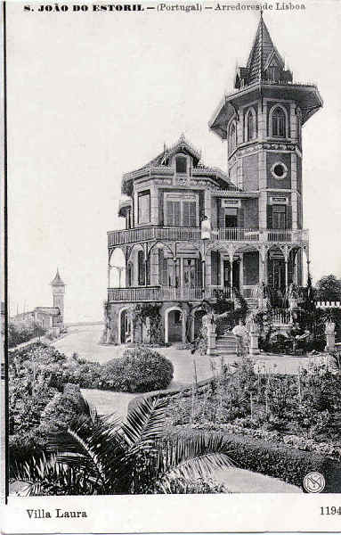 N 1194 - Villa Laura em S. Joo do Estoril - Editor Martins & Silva, L. Cames, 35, Lisboa - Dim. 141x91 mm. - Col. A. Monge da Silva (anterior a 1910)