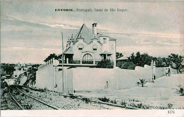 N 1376 - Casal de S. Roque no Estoril - Editor Martins & Silva, L. Cames, 35, Lisboa - Dim. 138x88 mm. - Col. A. Monge da Silva (anterior a 1910)