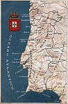 S/N - Mapa do Reyno de Portugal (em relevo) - Edio A. Myre, Rua do Arsenal, 170, Lisboa - Dim. 138x90 mm - Col. A. Monge da Silva (cerca de 1905)