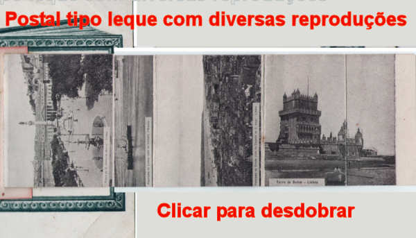 S/N - Torre de Belm+ desdobrvel com 12 vistas de Lisboa - Edio da "A Editora Lda, Conde Baro, 50, Lisboa - Dim. 142x92 mm - Col. A. Monge da Silva (cerca de 1905)