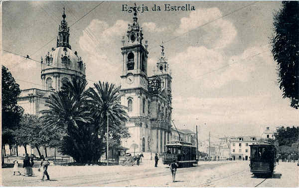 S/N - Egreja da Estrella - Edio da Seco de Postais dos Grande Armazns do Chiado, Lisboa - Dim. 139x87 mm - Col. A. Monge da Silva (cerca de 1910)