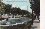 N 1062 - Avenida da Liberdade, O Lago - Edio B.P. - Dim. 139x90 mm - Col. A. Monge da Silva (cerca de 1905)