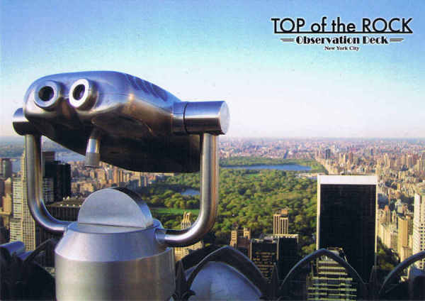 SN - NEW YORK City - The OBSERVATION DECK Top of the Rock - Ed. TM & Top of the Rock 2007 Photo by Michael England - Dim. 15,3x10,8 cm - Col. Ftima Manuela Bia (2011)