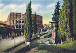 SN - Roma, Anfiteatro Flvio ou Coliseu - Editor Cecami - Dim. 150x10,5 cm - Circulado em 1949. - Col. Monge da Silva