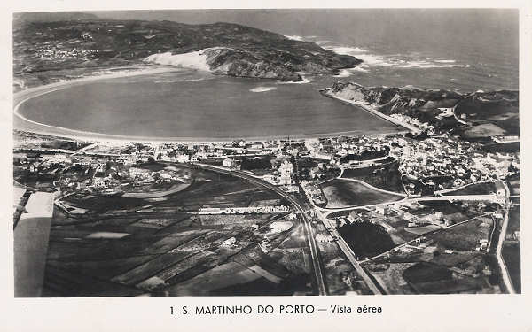 SN - Portugal. S Martinho do Porto - Vista area - Editor Junta de Turismo - Dim 9x14 cm - Col. Miguel Chaby