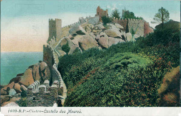 N 1039 - Castello dos Mouros - Edio B.P. - Dim. 138x87 mm - Col. A. Monge da Silva (anterior a 1910)