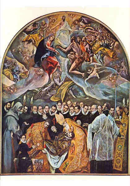N 1513 - Toledo, Santo Tom, Entierro del Conde de Orgaz (Greco) - Ediciones Jlio de la Cruz, Toledo - Dim. 150x105 mm  - Col. A. Monge da Silva (c. 1985)