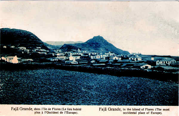 SN - Faj Grande, na ilha das Flores, o lugar habitado mais ocidental da Europa - Editor desconhecido - Dim. 137x89 mm - Col. A. Monge da Silva (c. 1910)