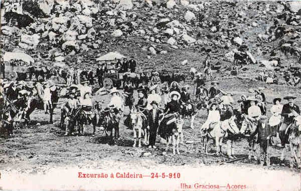 SN - Excurso  Caldeira em 24/5/1910 - Editor desconhecido - Dim. 40x90 mm - Circulado em 16DEZ1911- Col. A. Monge da Silva (c. 1910)